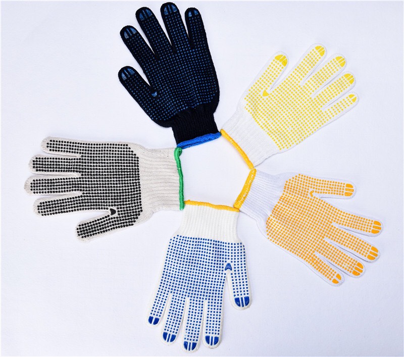 Rubber coated gloves